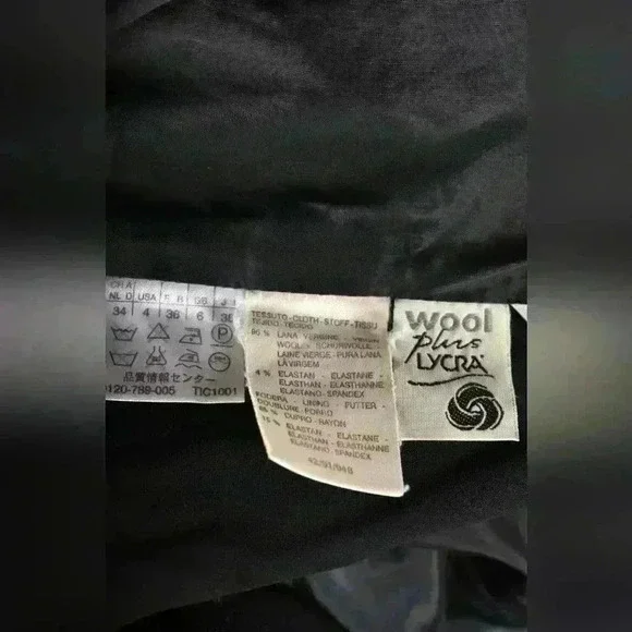 MAX MARA Navy Blue Stretch Unlined Merino  Wool Blazer Jacket 36EU 4US Italy - Picture 9 of 11